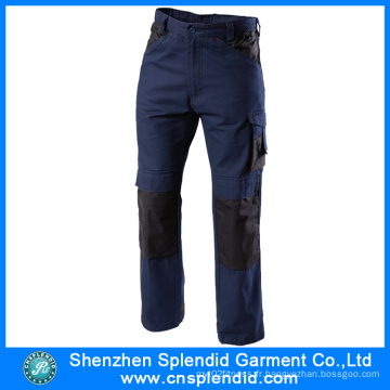 Pantalon de travail bleu marine en tissu sergé